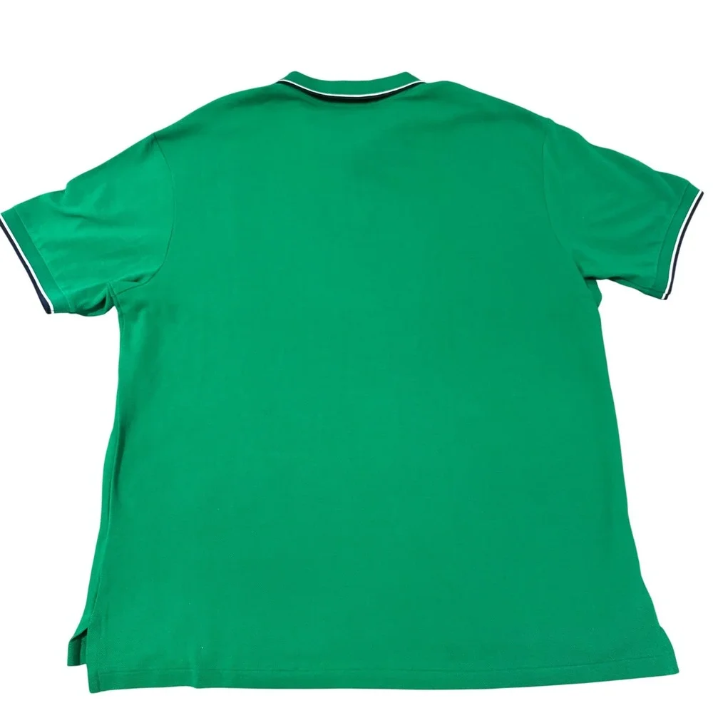 Polo Ralph Lauren Mens Green Tipped Pique Polo‎ Shirt 2XB Big & Tall